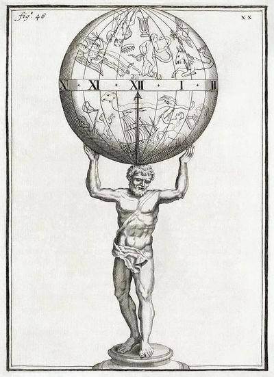 Atlas Holding the Celestial Sphere — Fine Art Print. poster print