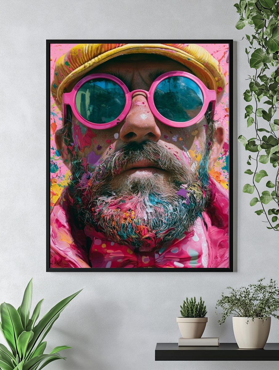 Color Splash Portrait Poster. — room view 4