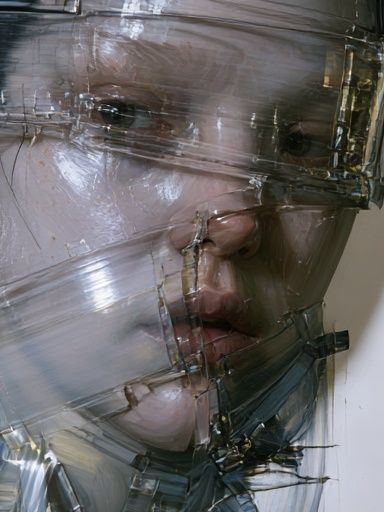 Fragmented Face Contemporary Print. poster — fine-art art