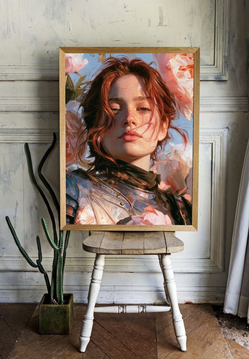 Floral Portrait Fine-Art Print. room preview