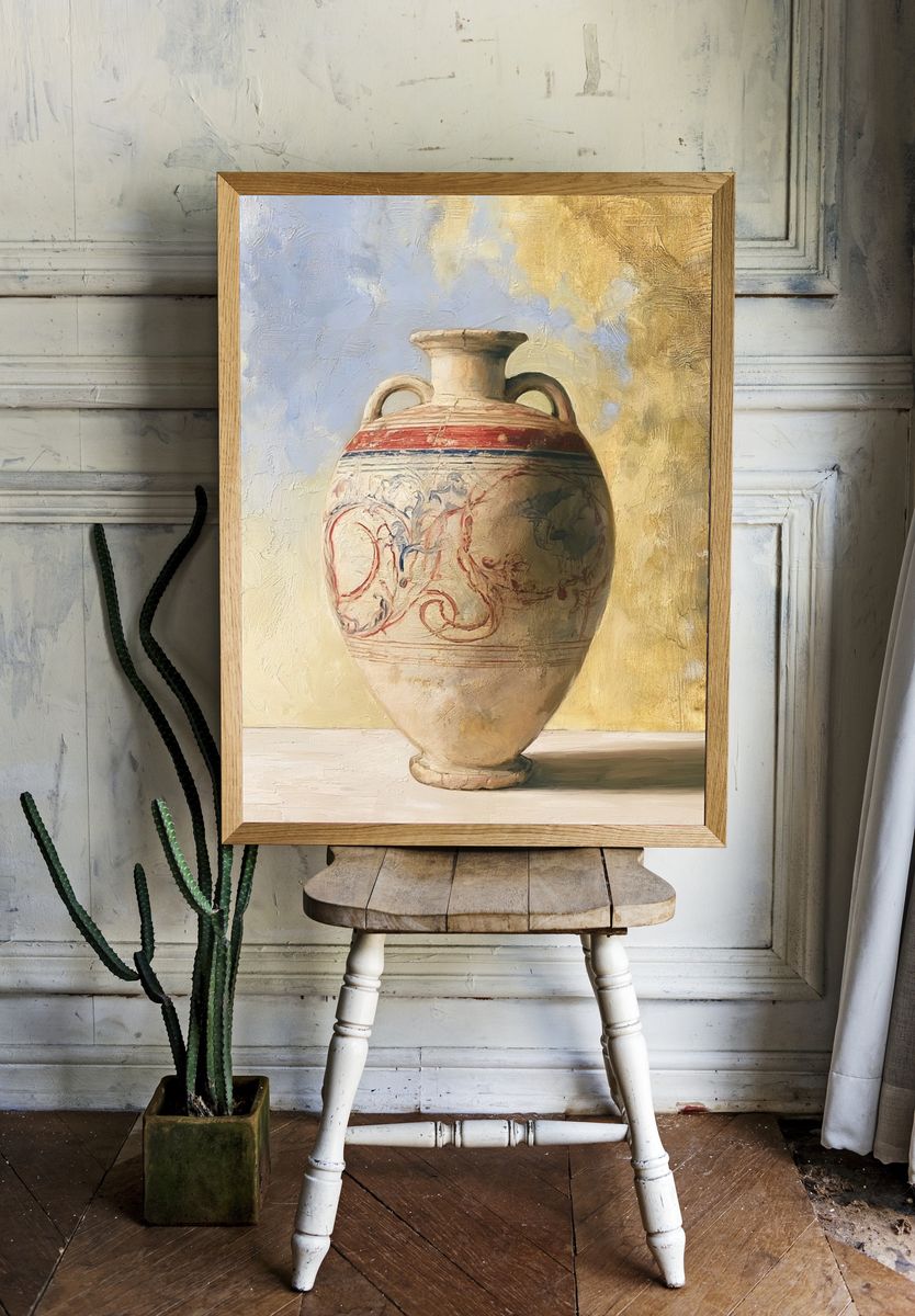 Ancient Ceramic Vase Fine-Art Print. — room view 1