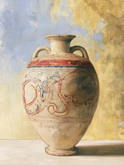 Ancient Ceramic Vase Fine-Art Print. poster