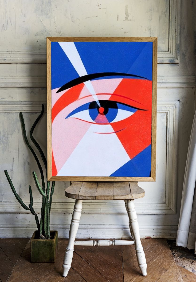 Abstract Eye Pop-Art Poster. — room view 1