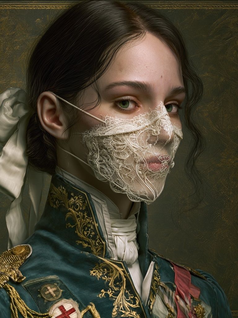 Masked Portrait Fine-Art Print. poster — fine-art art