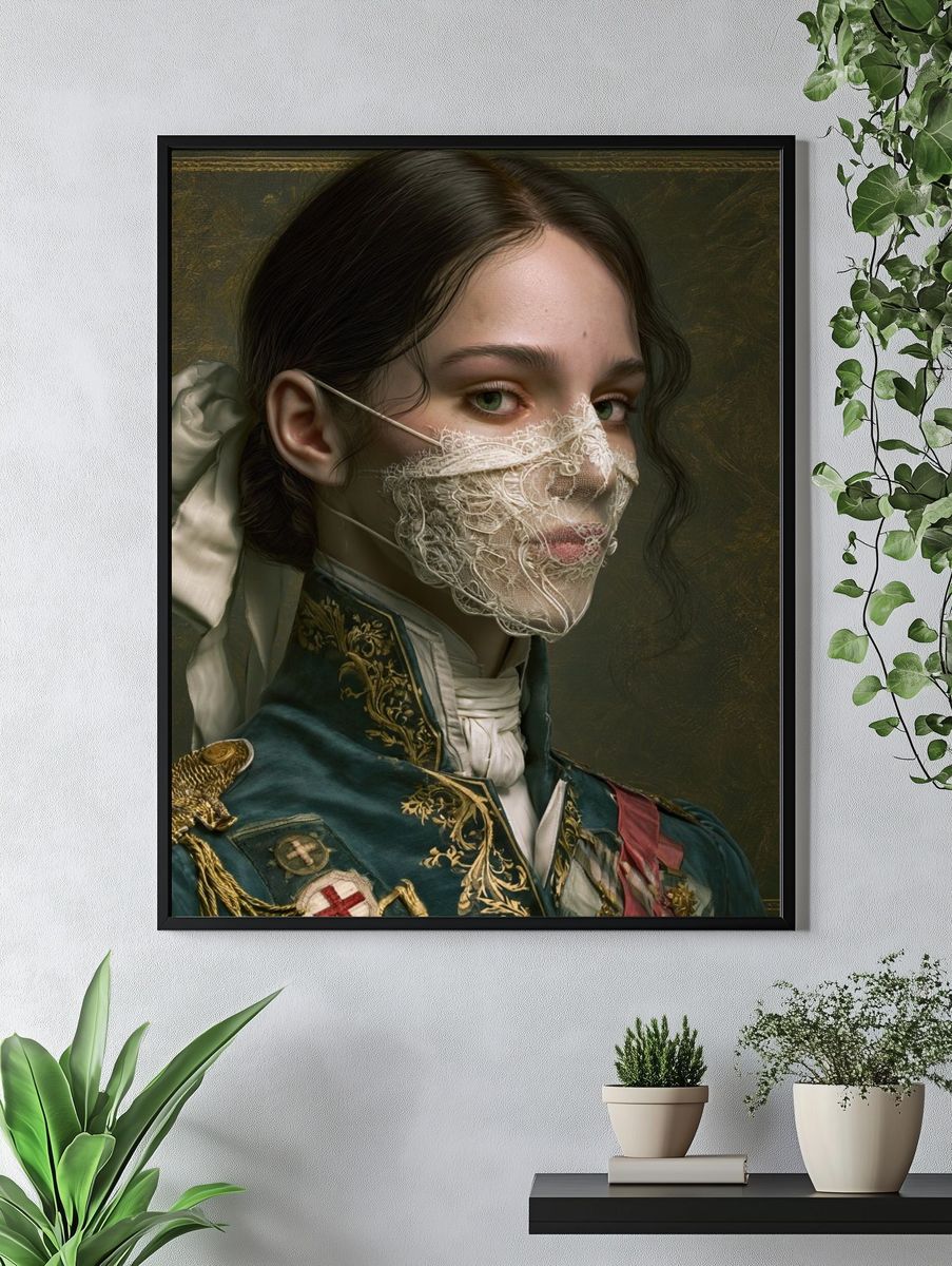 Masked Portrait Fine-Art Print. — room view 4