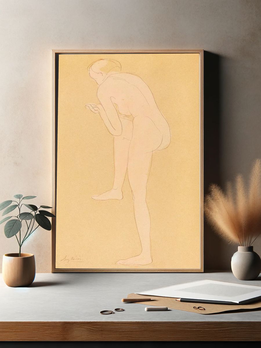 Elegant Nude Figure — Fine Art Print. — room view 2