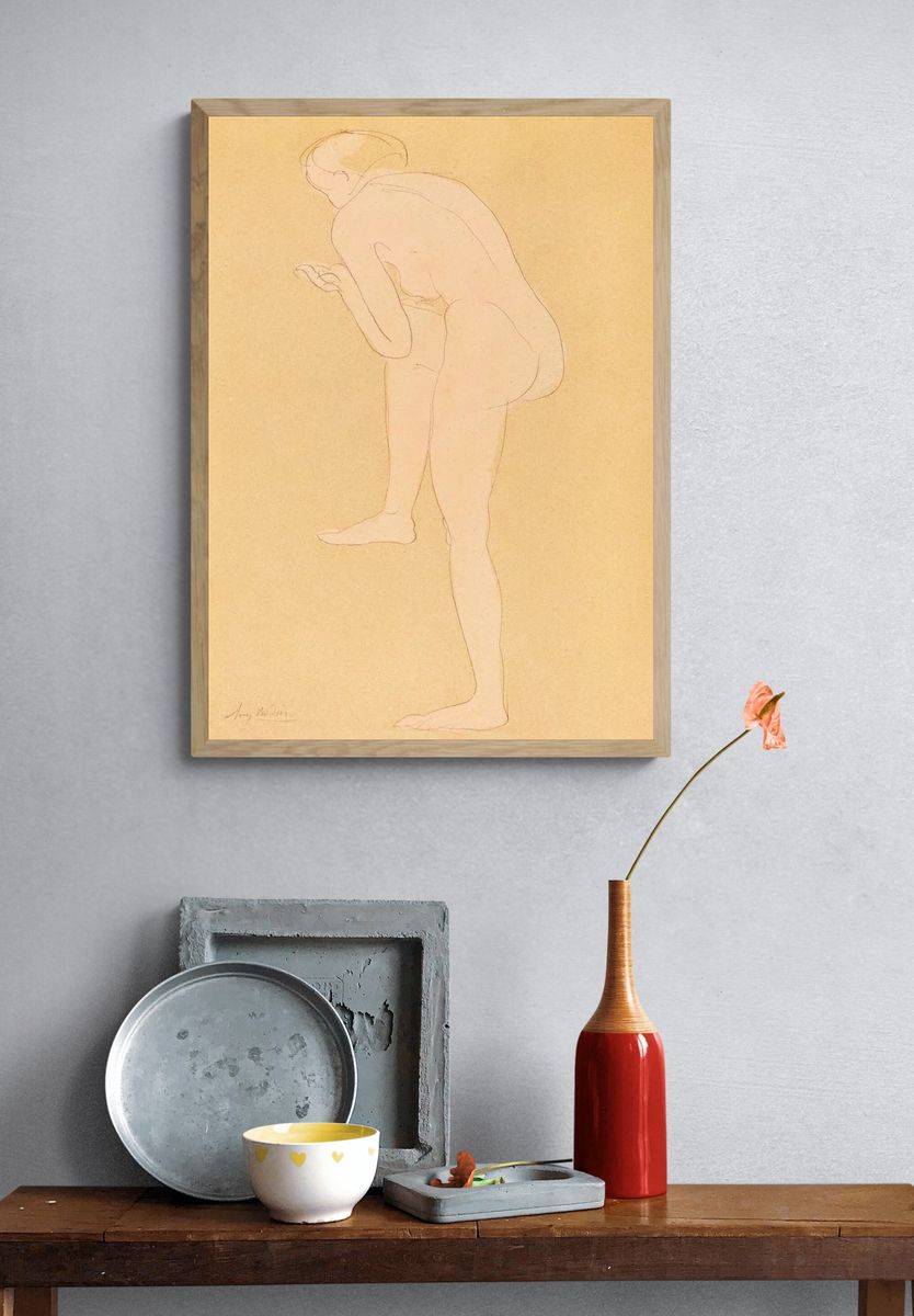 Elegant Nude Figure — Fine Art Print. — room view 3
