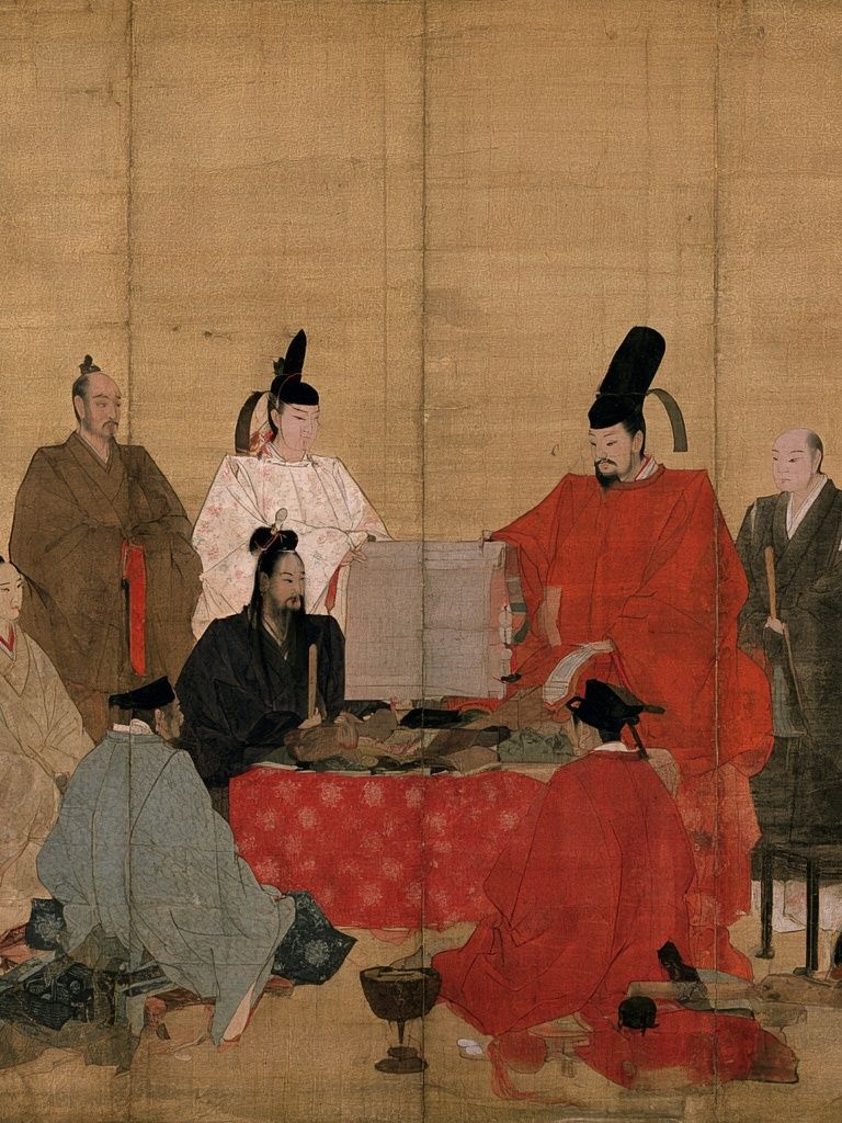 Ancient Court Gathering Fine-Art Print. poster detail