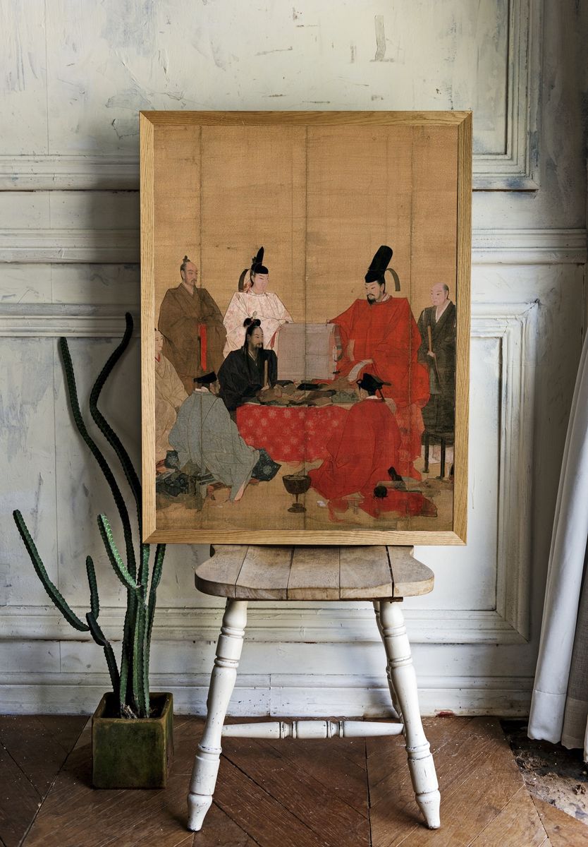 Ancient Court Gathering Fine-Art Print. room preview