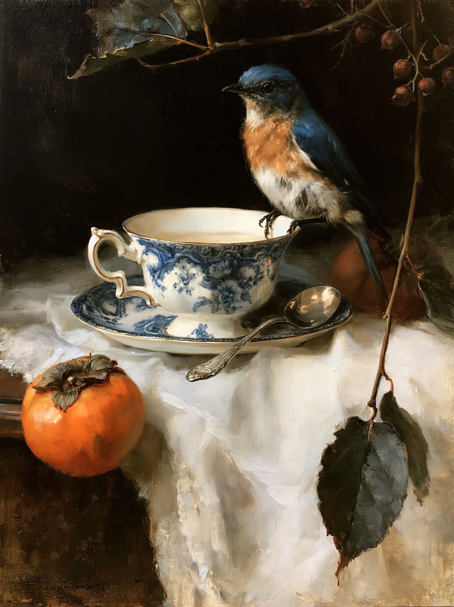 Bluebird Still Life Poster. poster detail