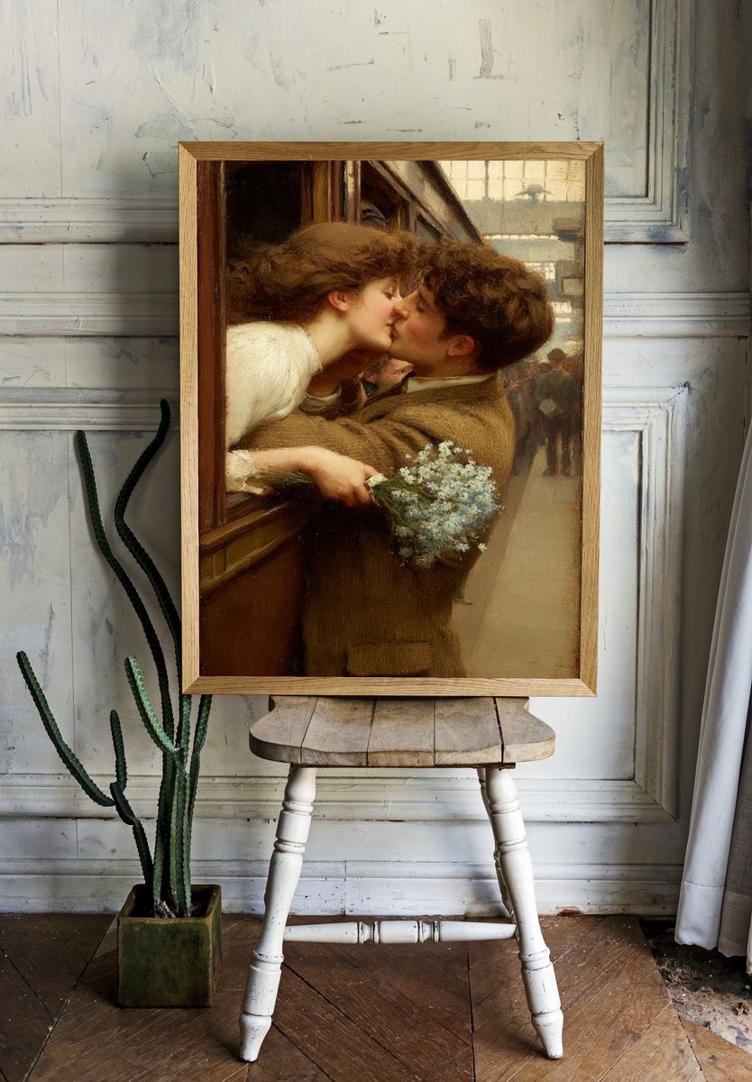 Romantic Kiss Fine-Art Poster. room preview