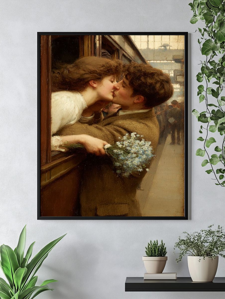 Romantic Kiss Fine-Art Poster. — room view 4