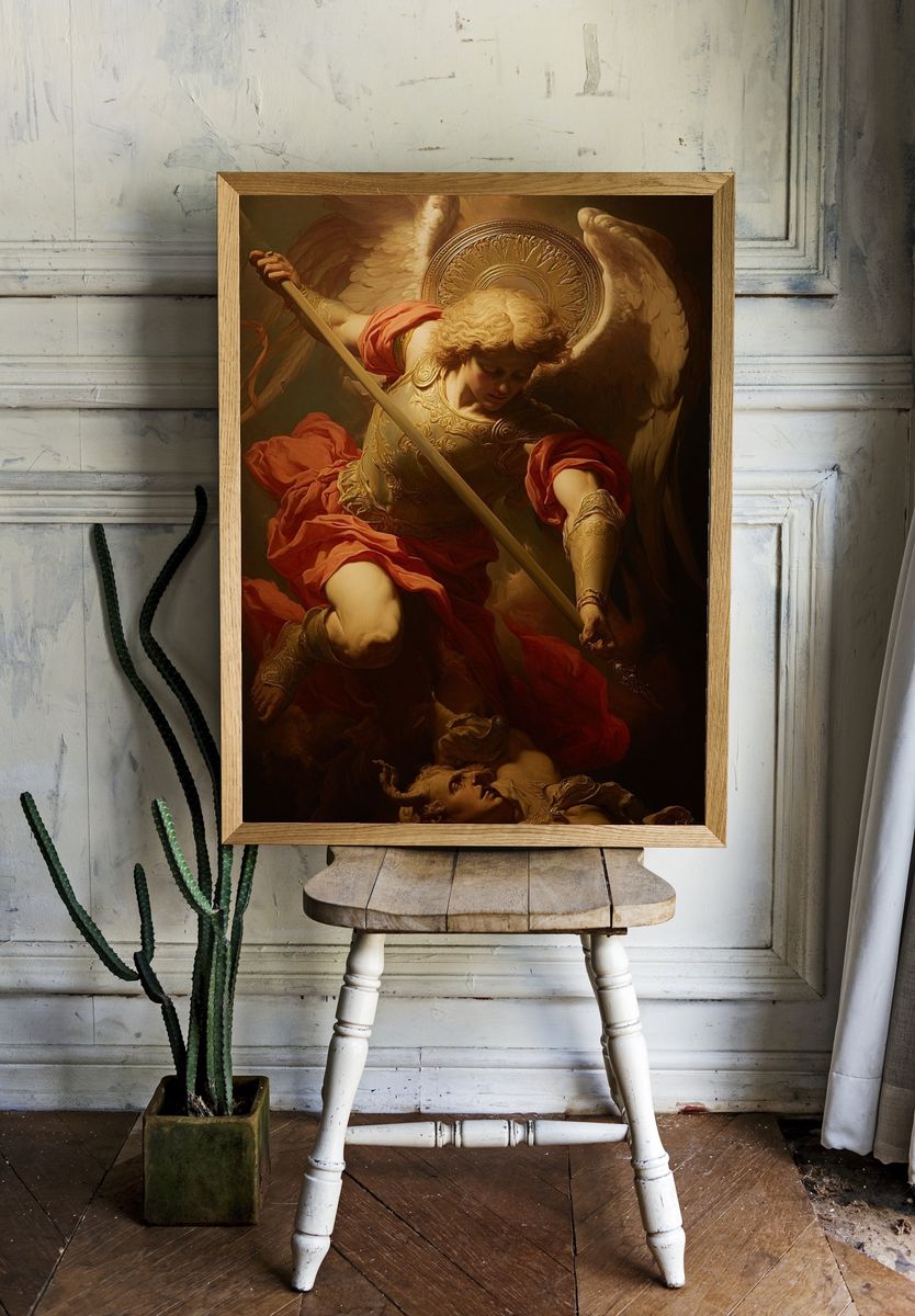 Archangel Victory Fine-Art Poster. room preview