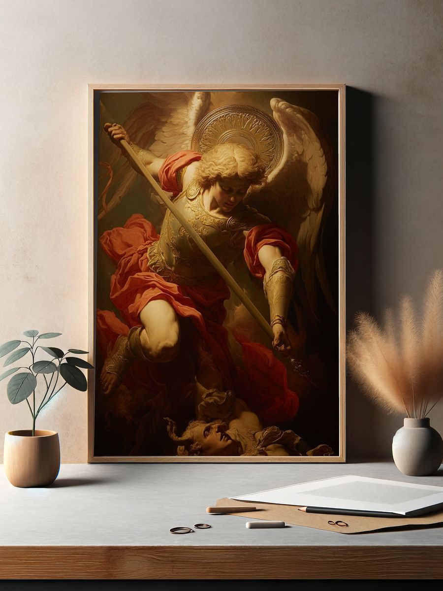 Archangel Victory Fine-Art Poster. — room view 2