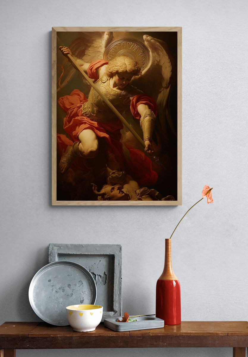 Archangel Victory Fine-Art Poster. — room view 3