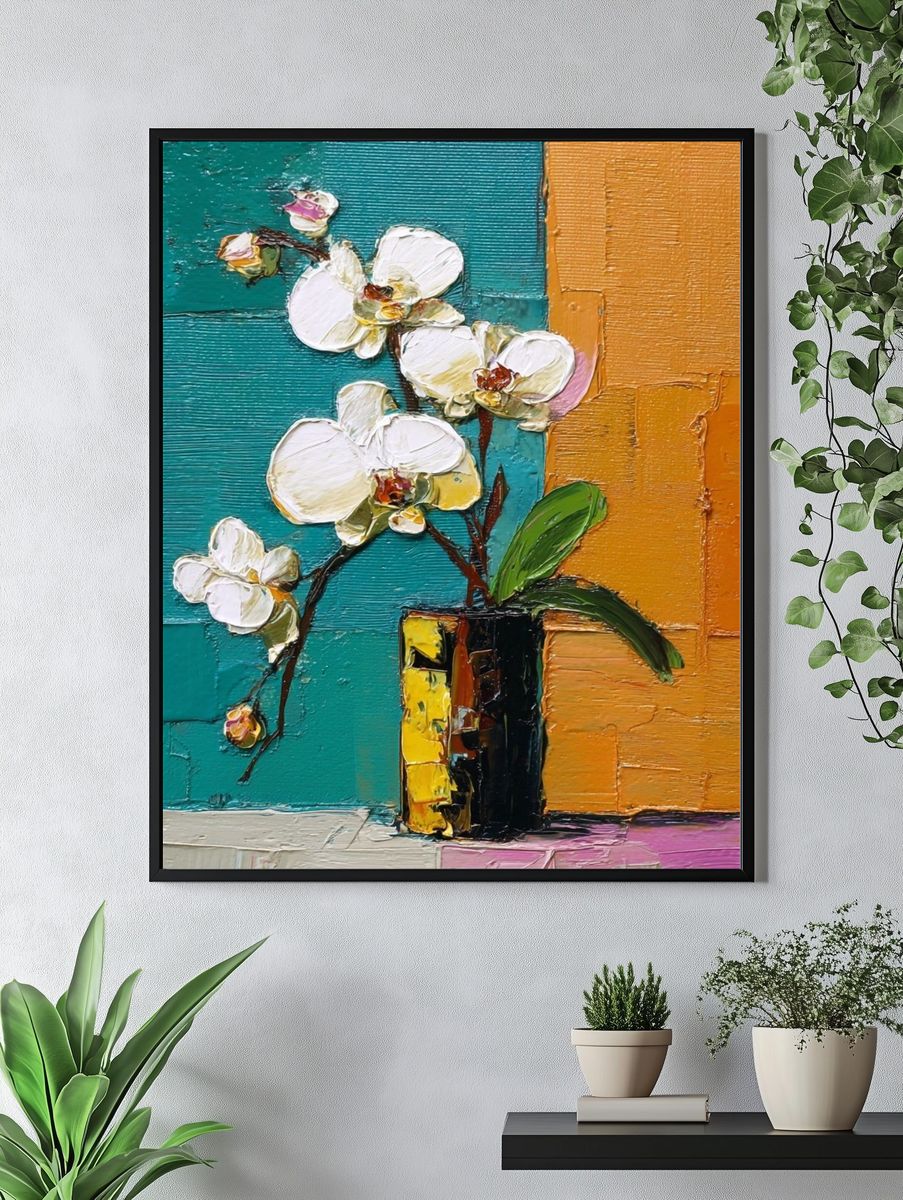 Orchid Still Life — Fine Art Print. — room view 4