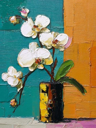 Orchid Still Life — Fine Art Print. poster