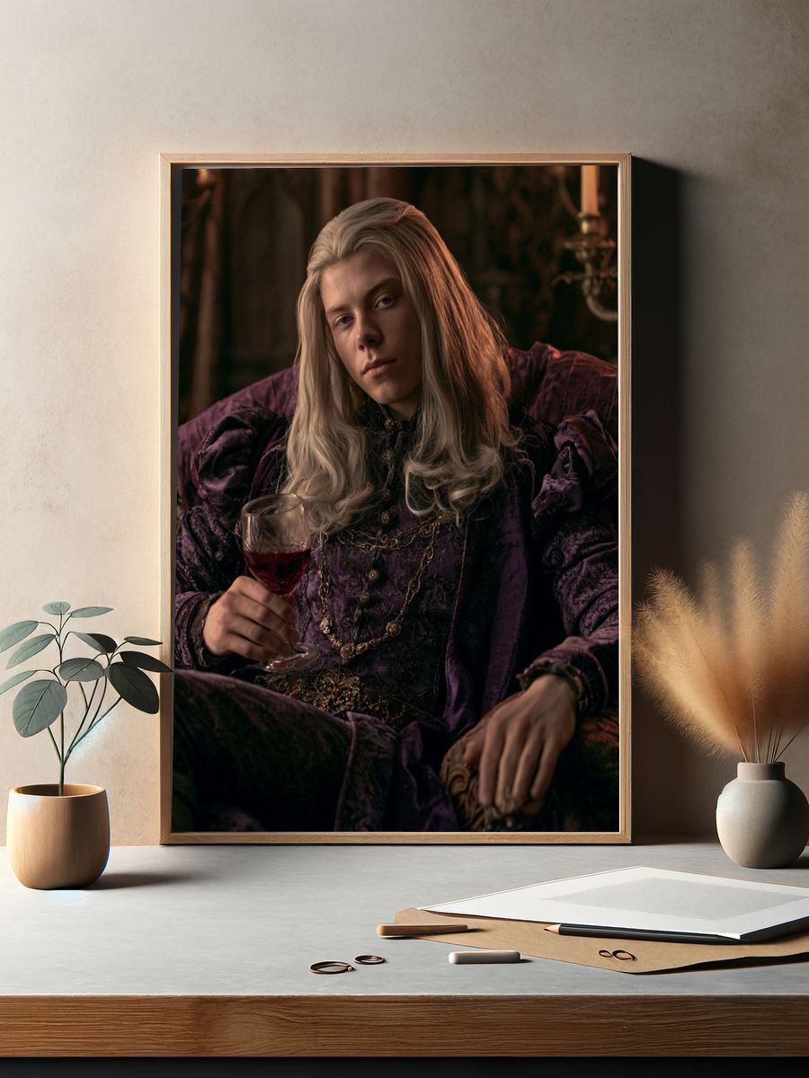 Gothic Noble Portrait Print. — room view 2