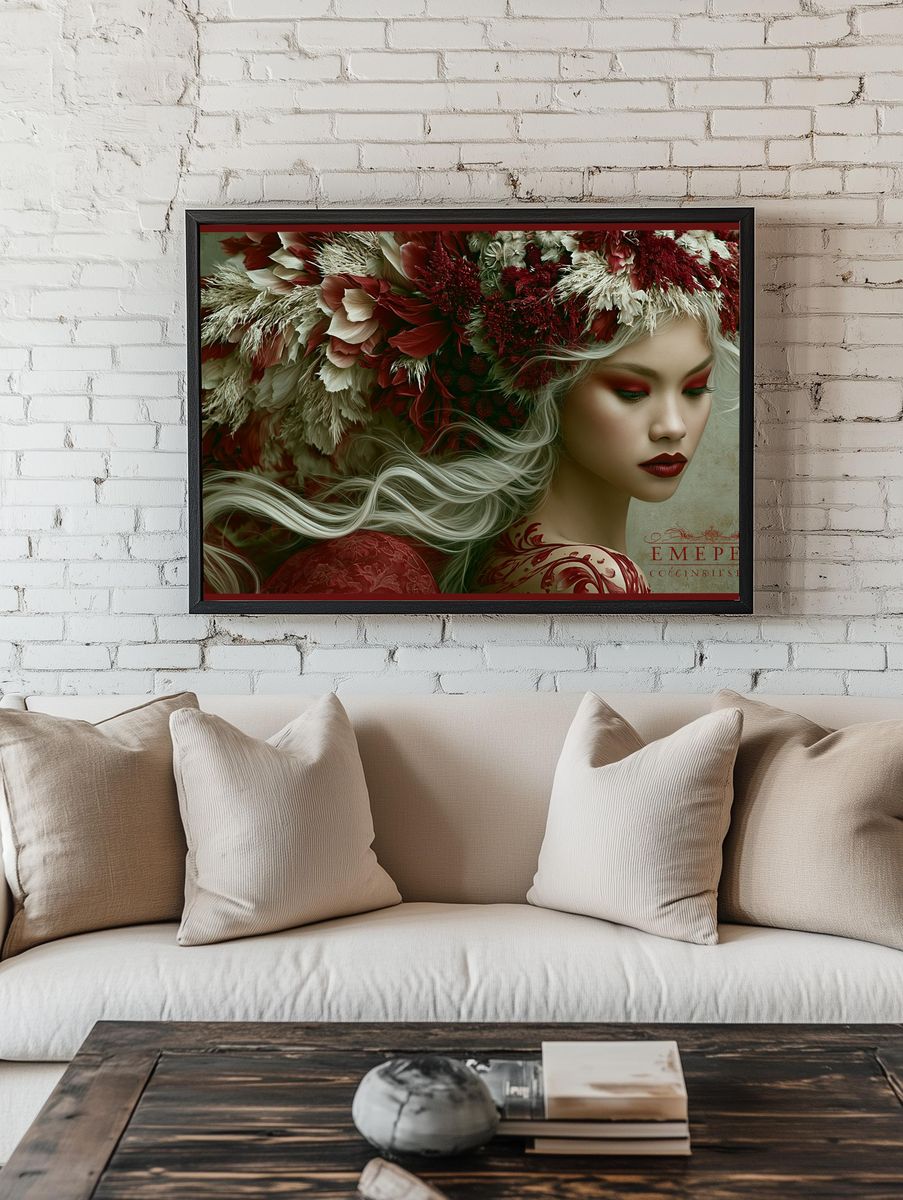 Floral Portrait Fine-Art Poster. room preview