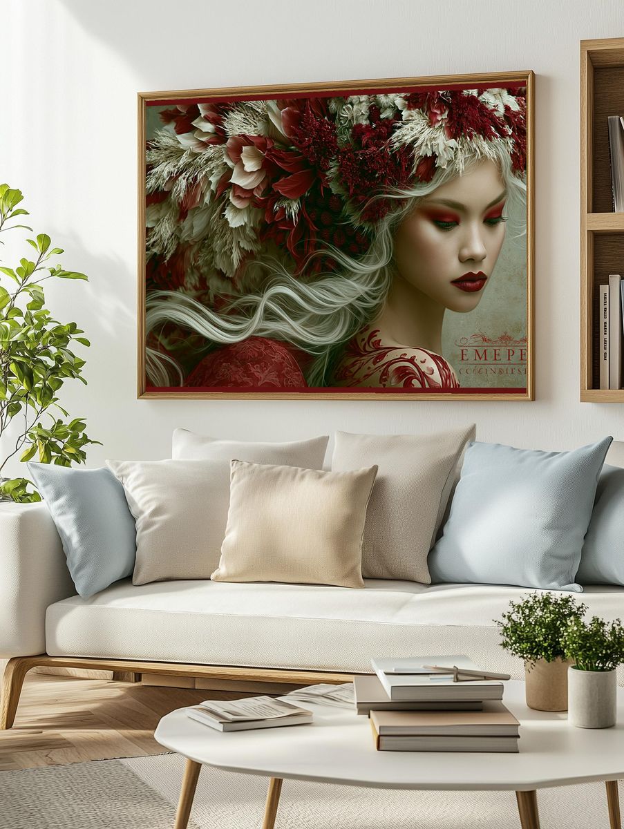 Floral Portrait Fine-Art Poster. — room view 2