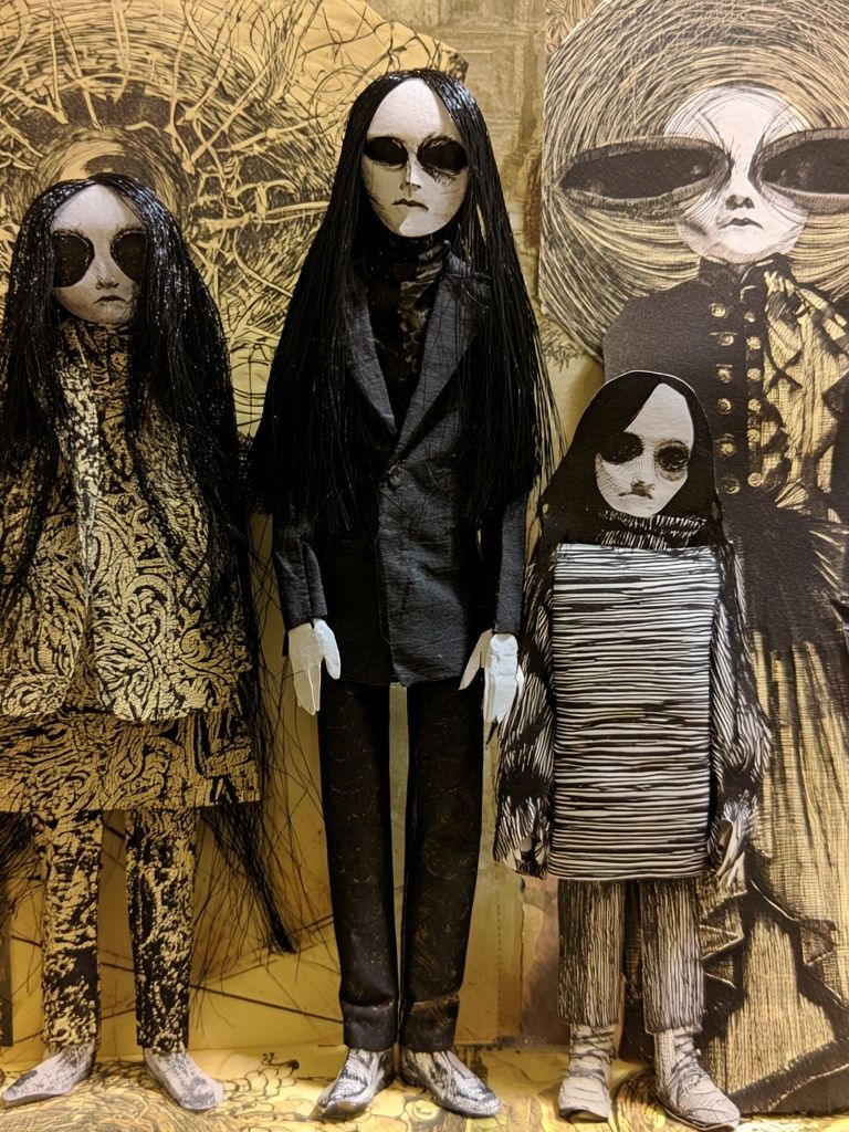 Surreal Doll Figures Fine-Art Poster. poster detail