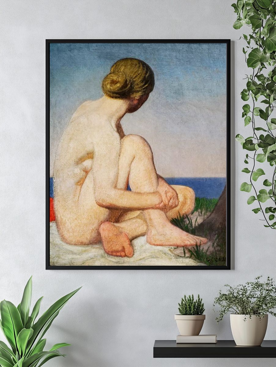 Nude Woman by the Sea — Fine Art Print. — room view 4