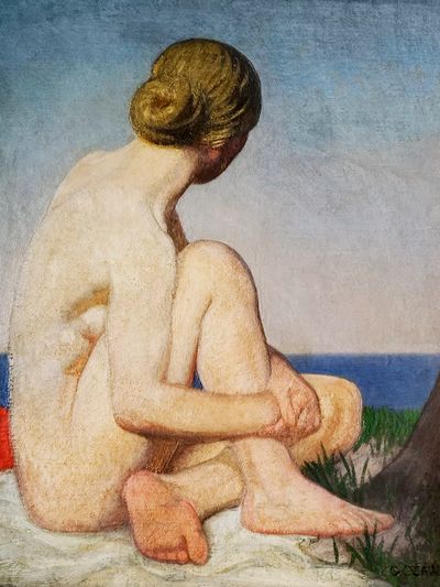 Nude Woman by the Sea — Fine Art Print. poster print