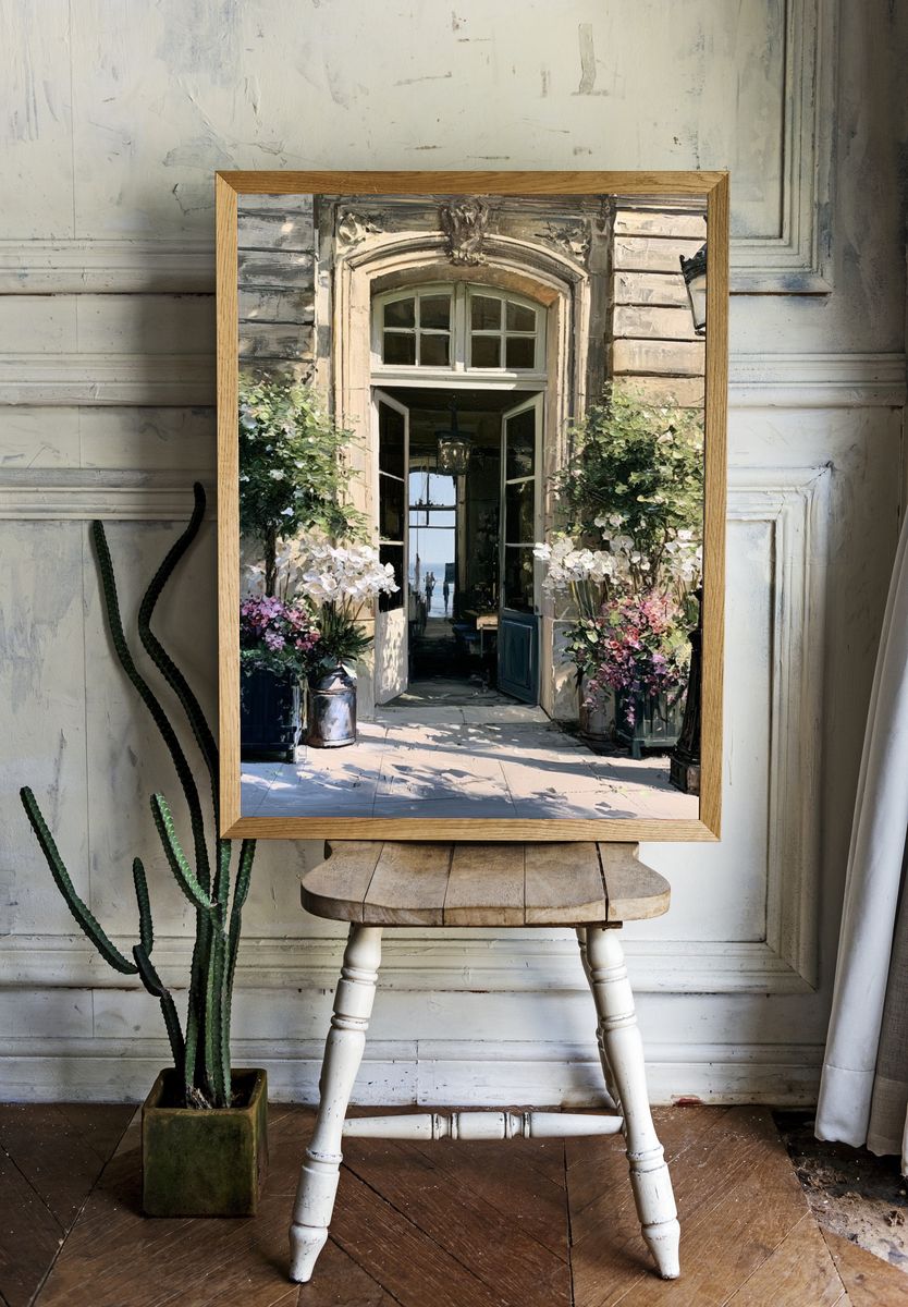 Parisian Courtyard Entrance Print. — room view 1