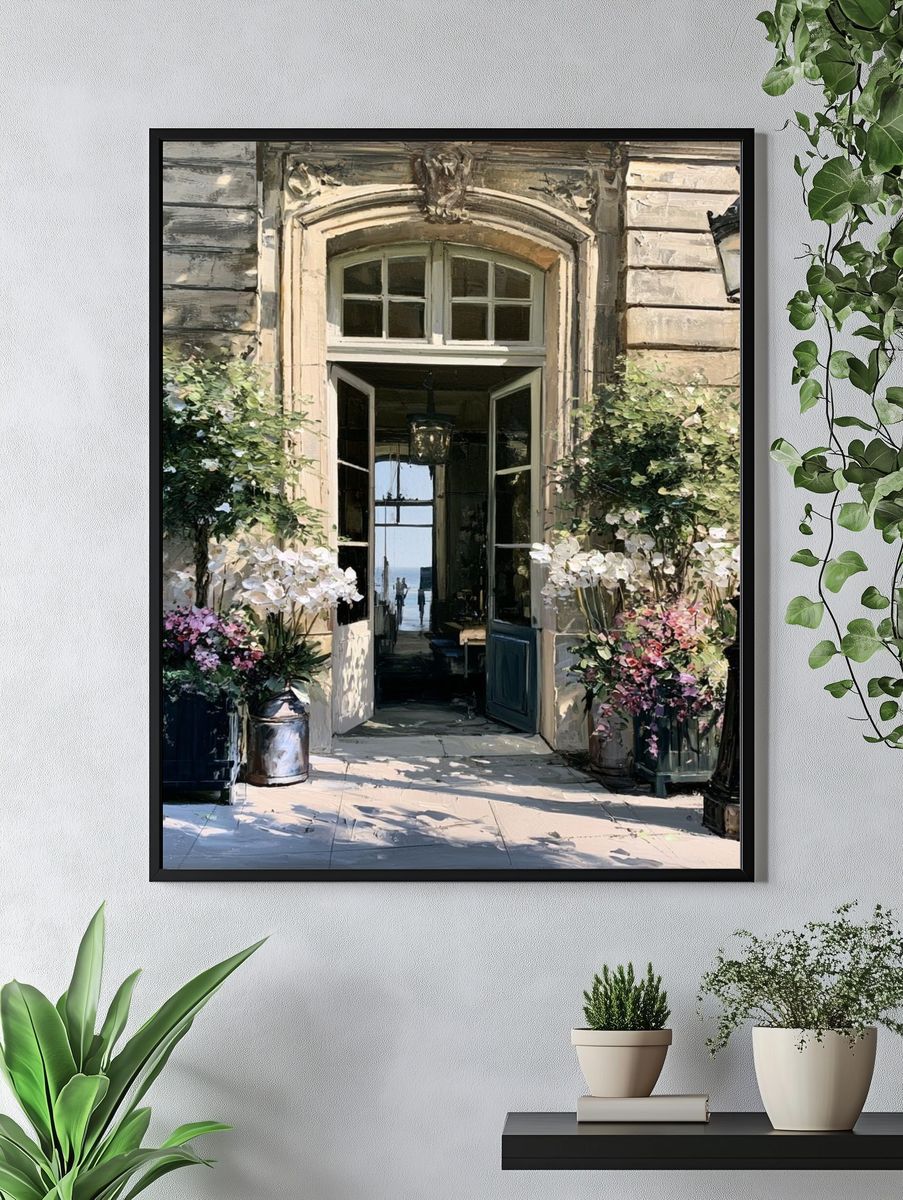 Parisian Courtyard Entrance Print. — room view 4