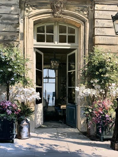 Parisian Courtyard Entrance Print.