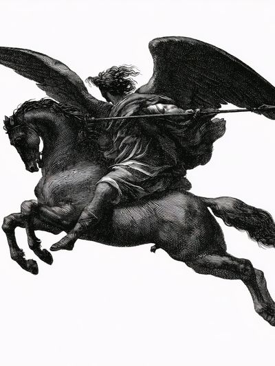 Winged Horse Mythology Print.