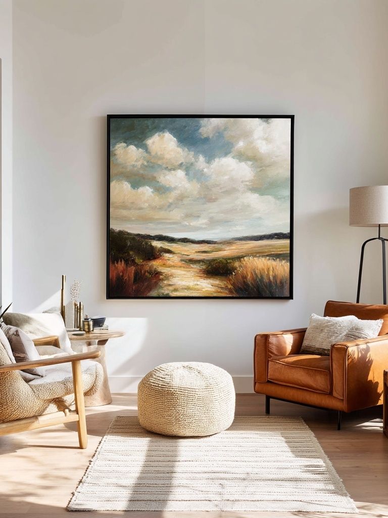 Pastoral Sky Landscape Print. poster detail