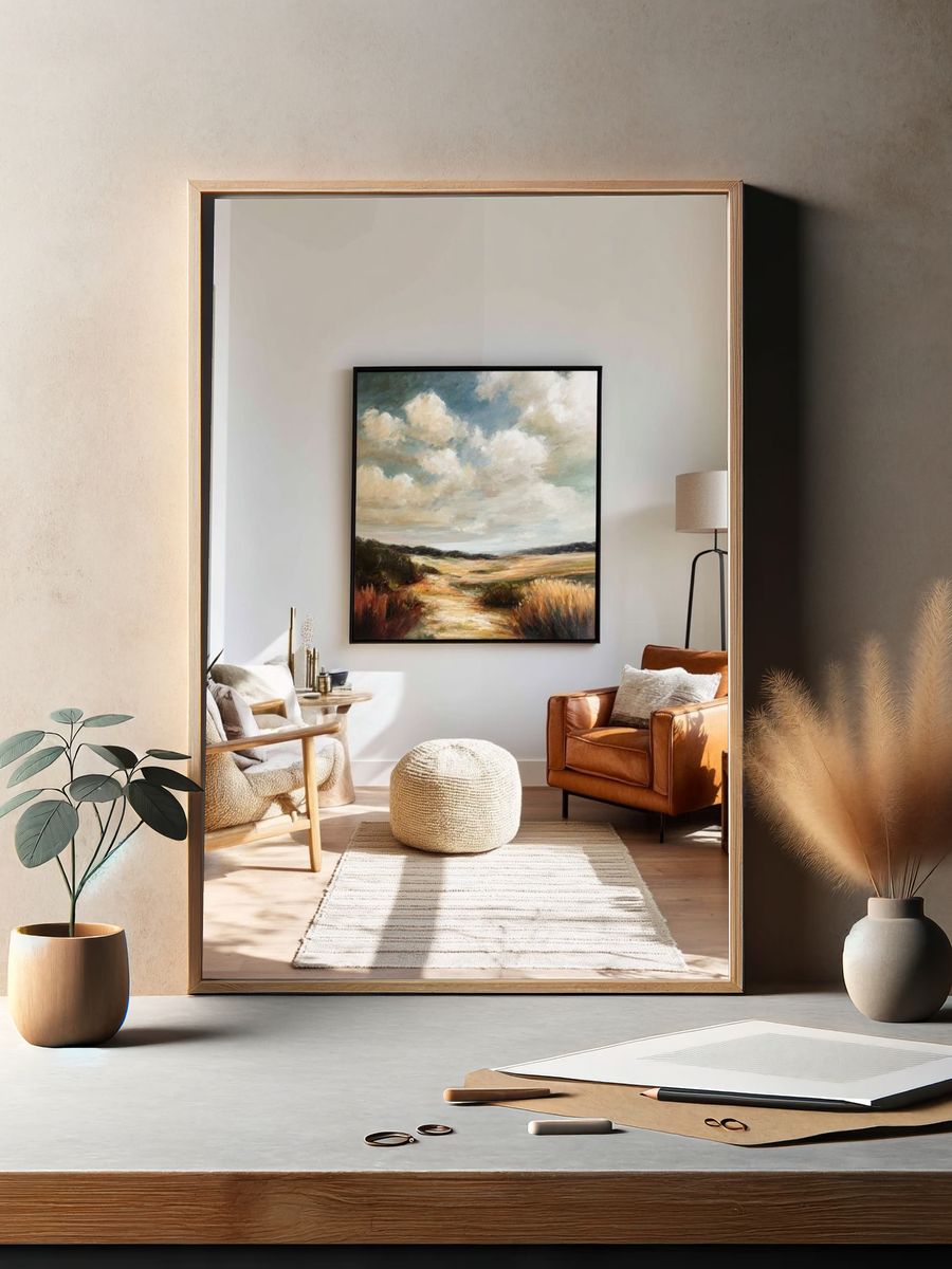 Pastoral Sky Landscape Print. — room view 2