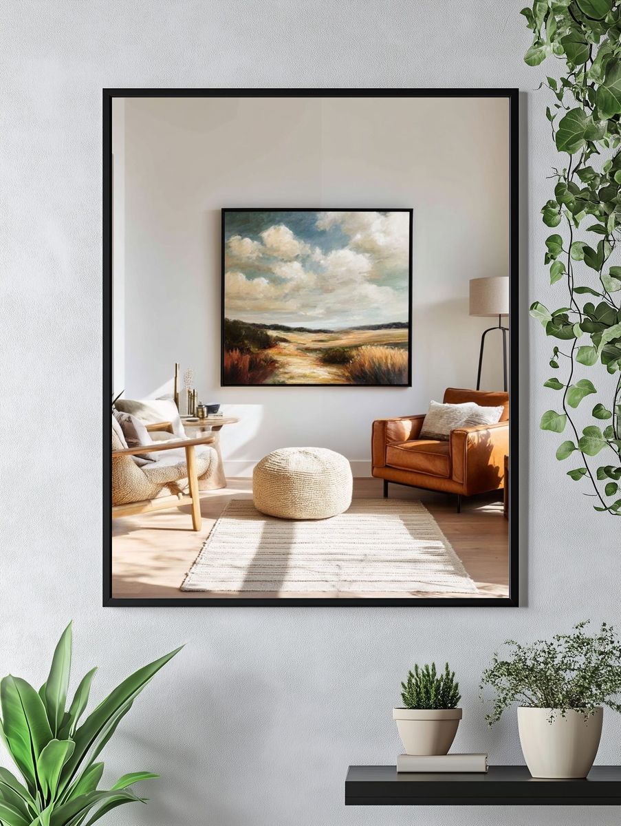 Pastoral Sky Landscape Print. — room view 4