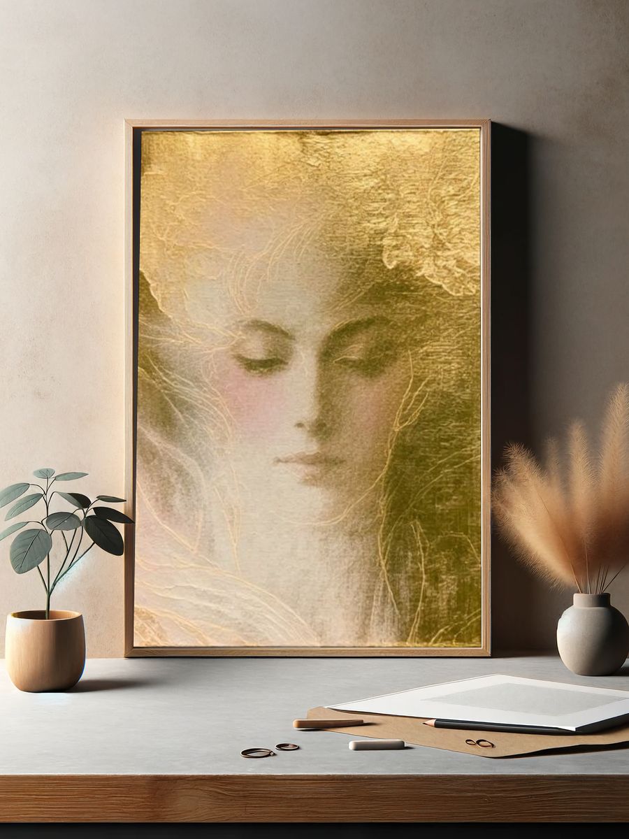 Golden Dream Portrait Print. — room view 2