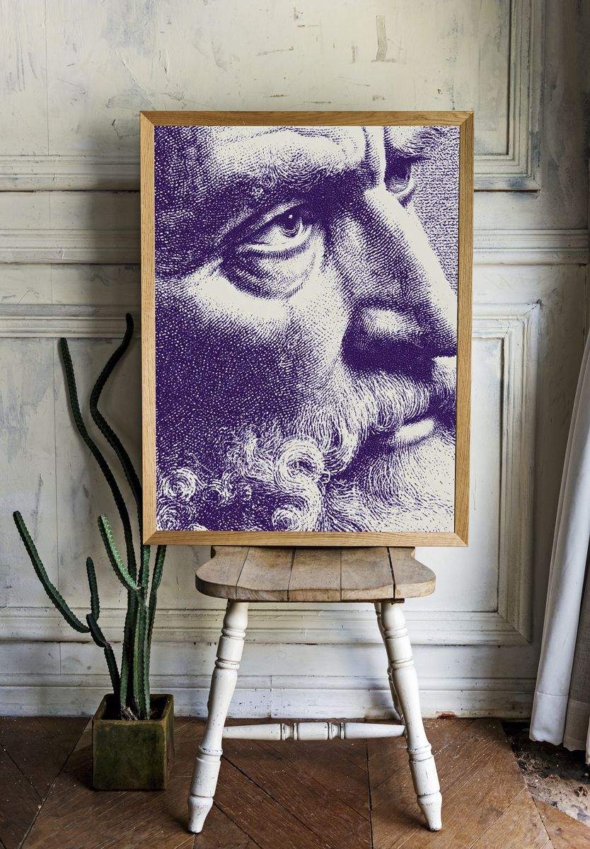 Philosopher Portrait — Fine Art Print. — room view 1