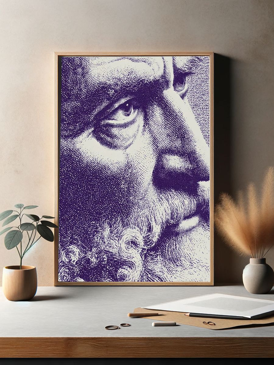 Philosopher Portrait — Fine Art Print. — room view 2