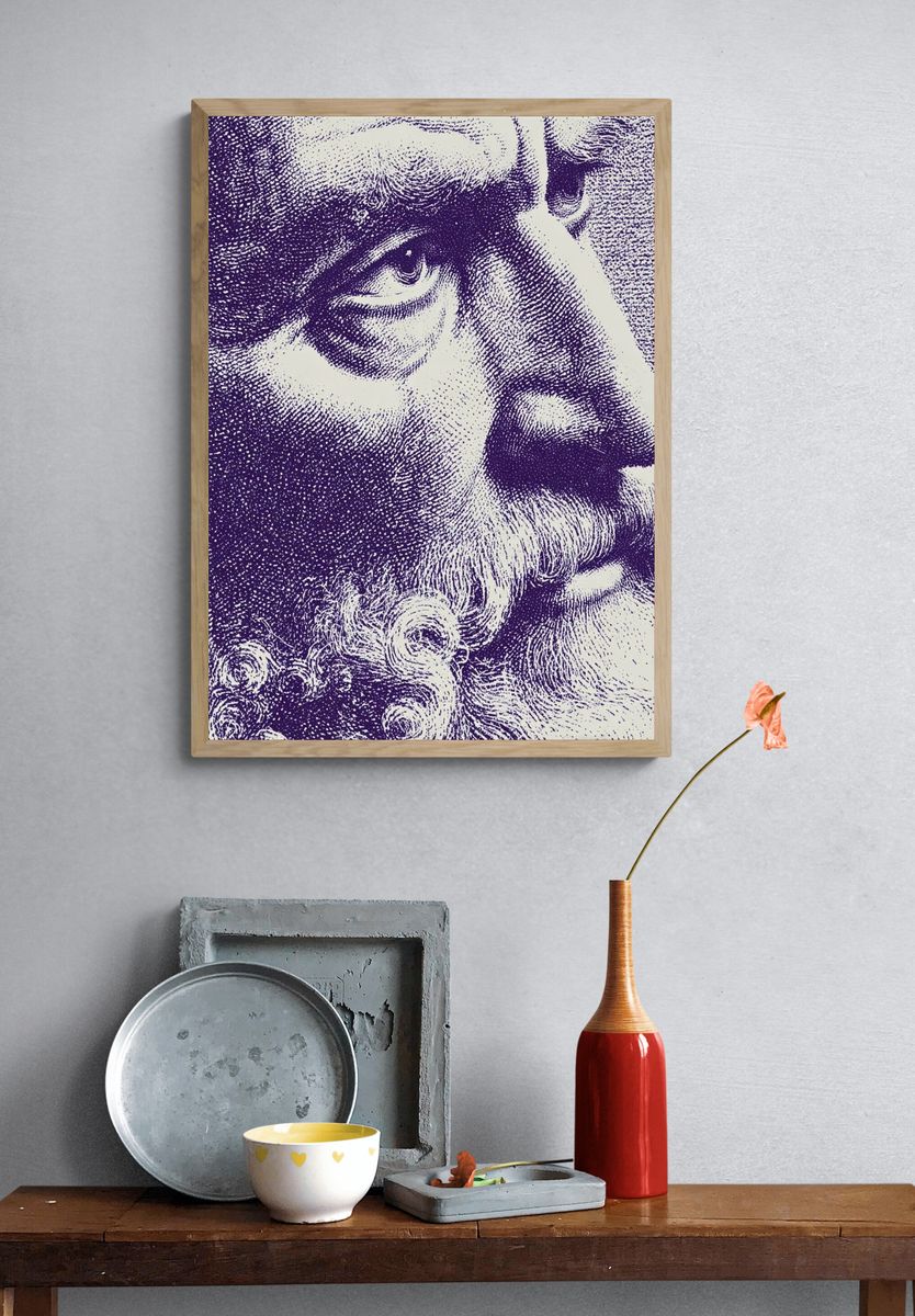 Philosopher Portrait — Fine Art Print. — room view 3