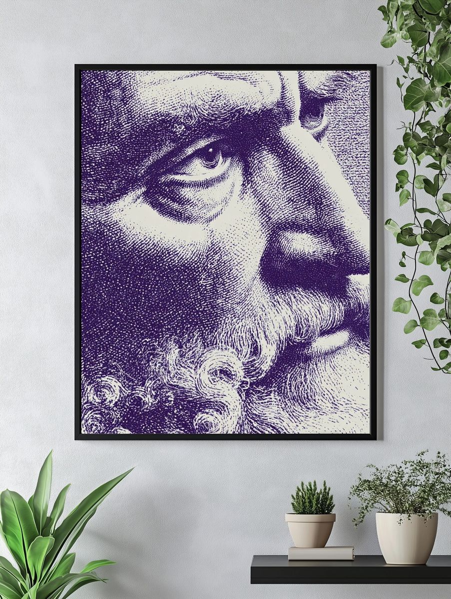 Philosopher Portrait — Fine Art Print. — room view 4