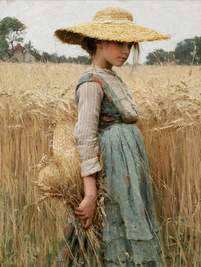 Girl in Wheat Field Fine-Art Print.
