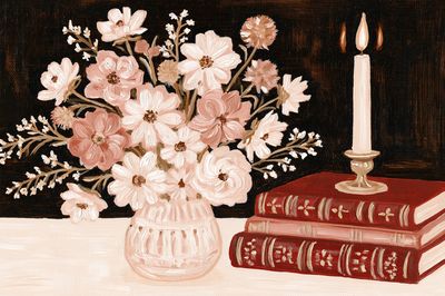 Blush Floral Still Life Poster.