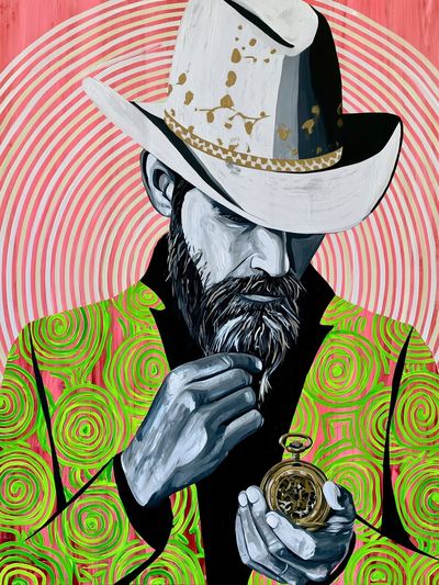 Cowboy Portrait Pop-Art Poster. poster