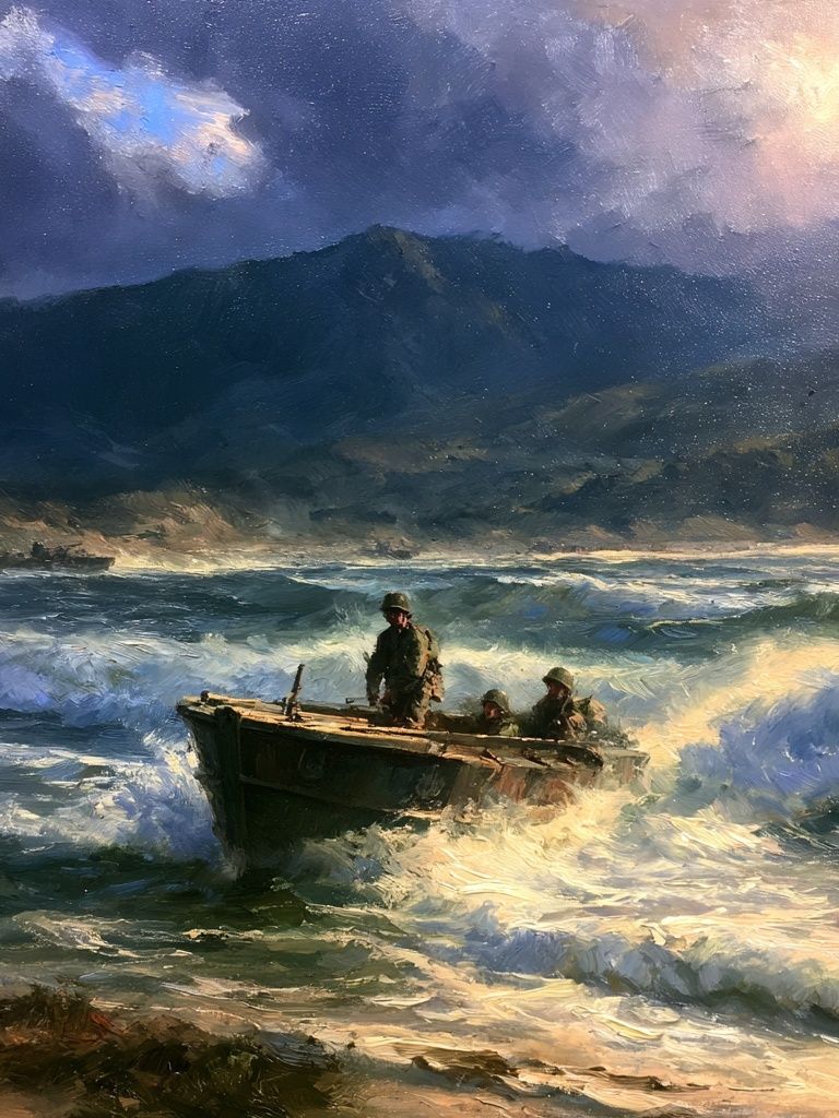 D-Day Landing Fine-Art Poster. poster — fine-art art