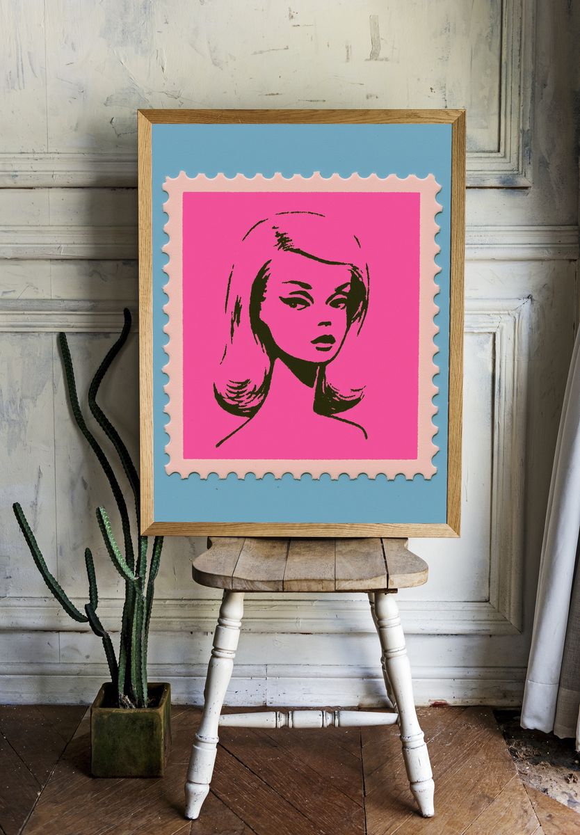 Pop Art Woman Portrait Poster. room preview