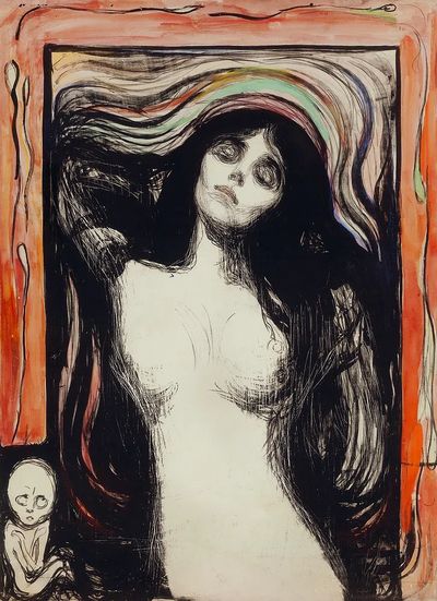 Madonna (ca. 1895–1896) Edvard Munch. poster