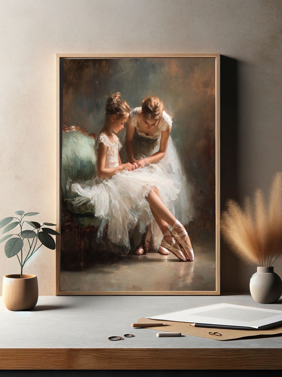 Ballerina Study Fine-Art Poster. — room view 2