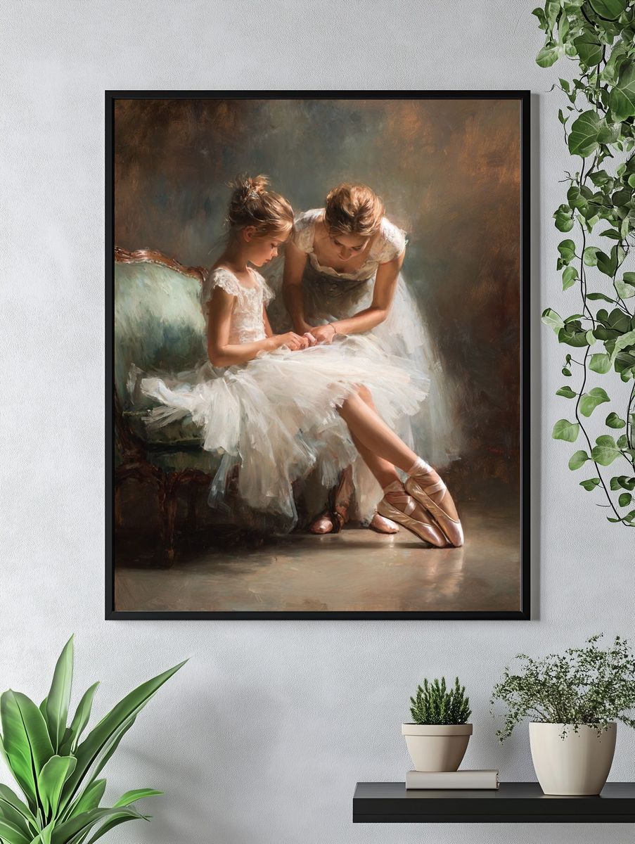 Ballerina Study Fine-Art Poster. — room view 4