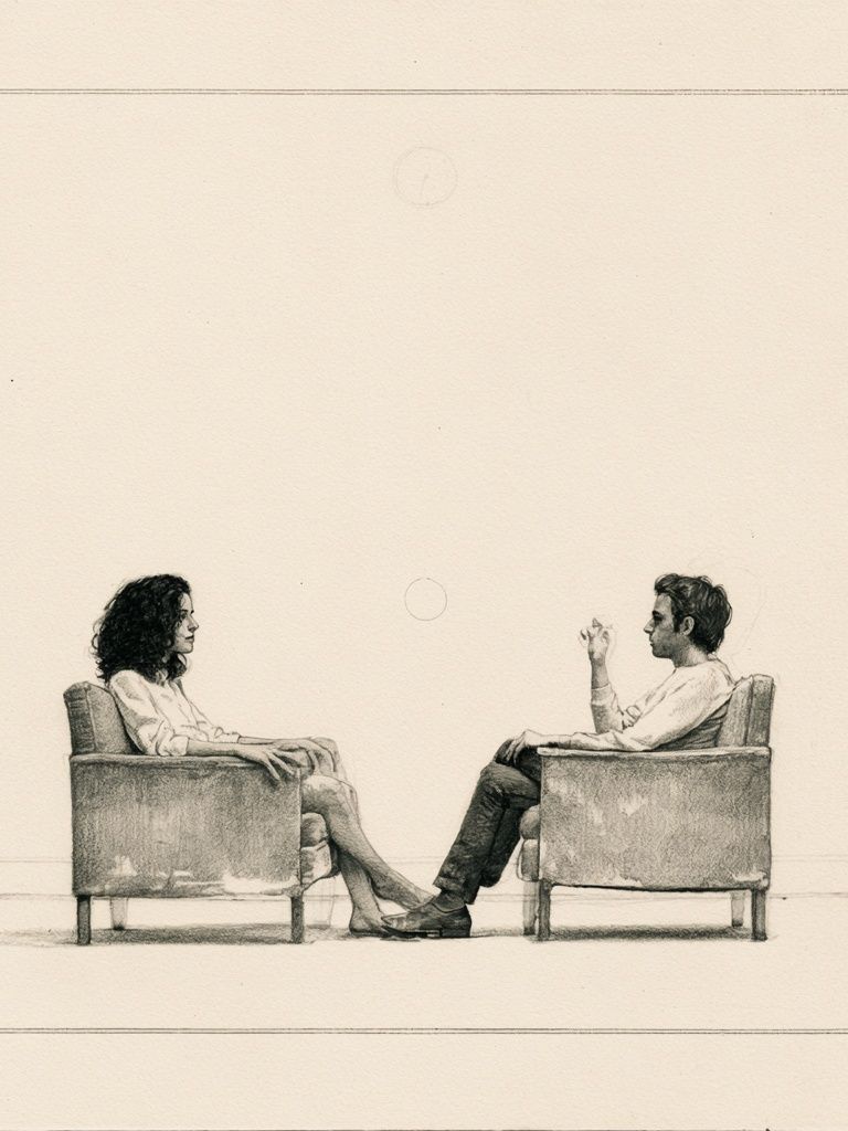 Quiet Conversation Fine-Art Print. poster — fine-art art