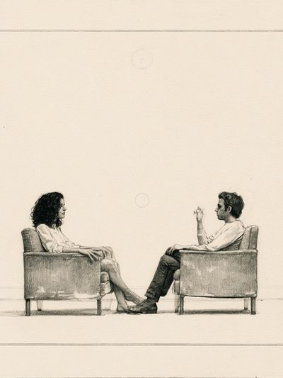 Quiet Conversation Fine-Art Print. poster