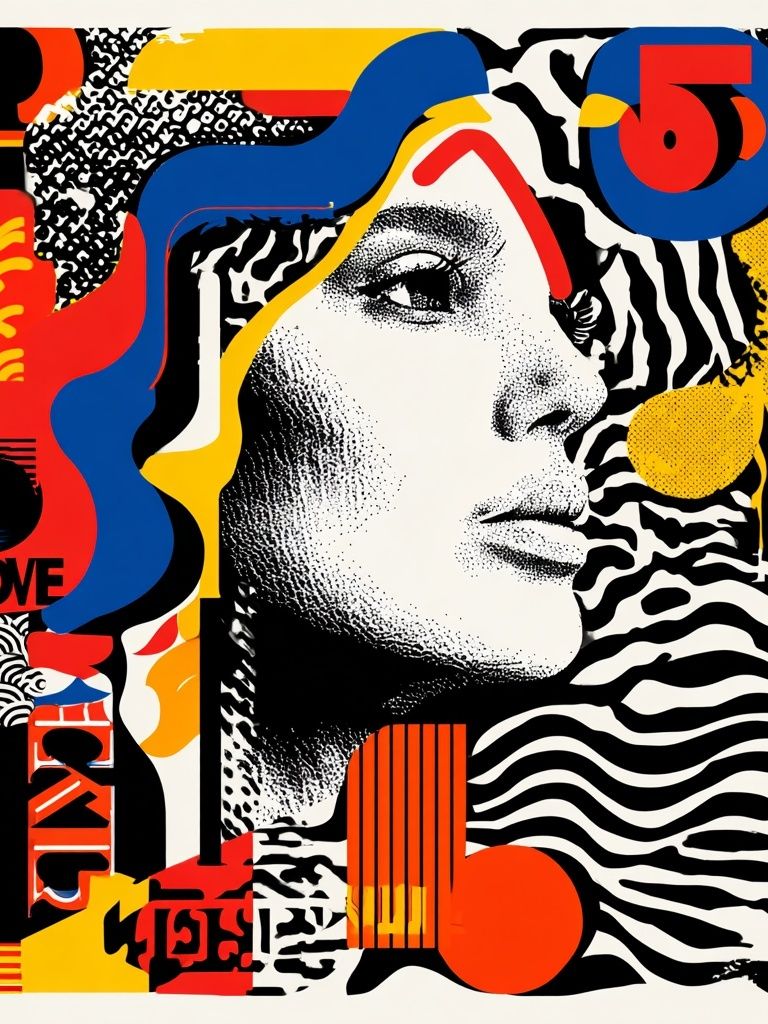 Pop Art Woman Portrait Poster. poster — fine-art art